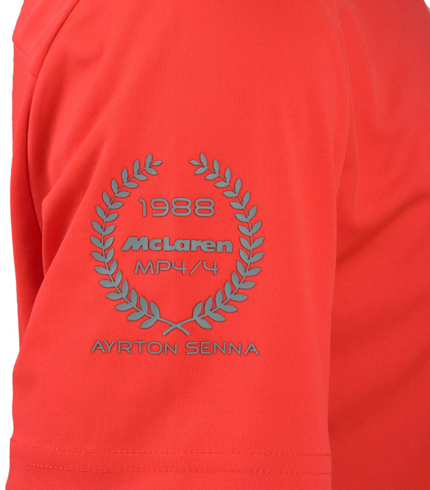 T-shirt col rond Ayrton Senna, Rouge