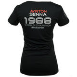 T-shirt col rond Ayrton Senna, noir