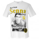 T-shirt col rond Ayrton Senna, blanc