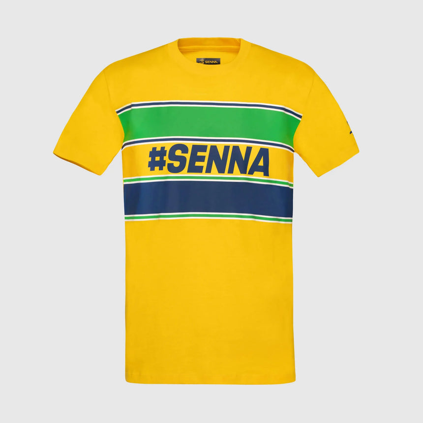 t-shirt Ayrton Senna, #SENNA, jaune