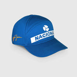 casquette Ayrton Senna, Nacional, vintage, lavée, bleue