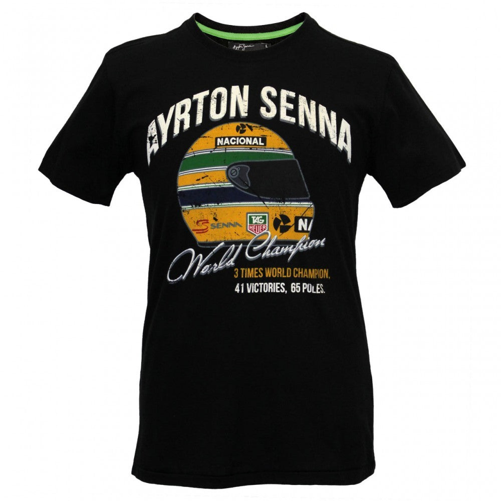 T-shirt col rond Ayrton Senna, noir