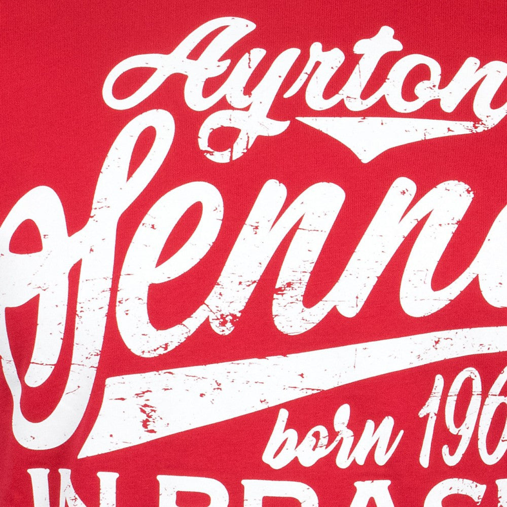 T-shirt col rond Ayrton Senna, Rouge
