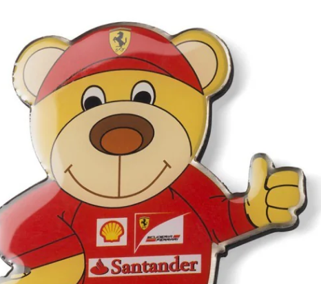Aimant frigo Ferrari, ours en peluche, rouge, 2016