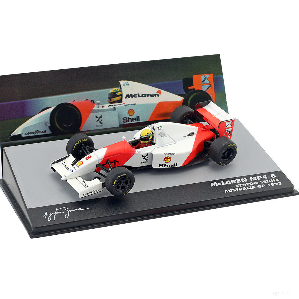 Ayrton Senna McLaren MP4/8 1993 Ausztrália Modell Autó
