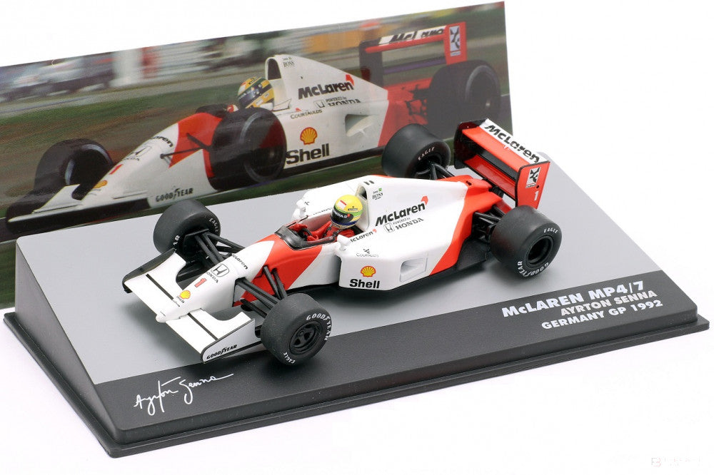 Ayrton Senna McLaren MP4/7 #1 Germany GP 1992 Modell Autó