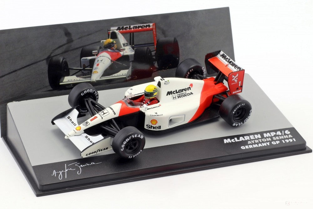 Ayrton Senna McLaren MP4/6 World Champion 1991 Modell Autó
