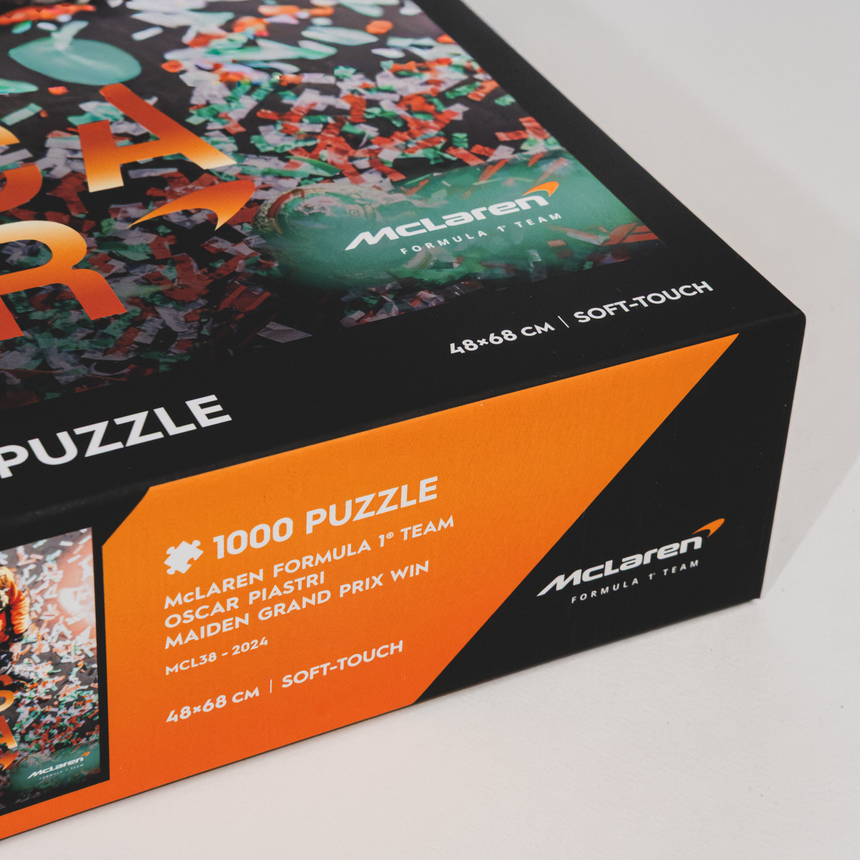 <title>Équipe McLaren Formula 1®, Puzzle, Oscar Piastri, Première victoire au Grand Prix, 1000 pièces</title>
