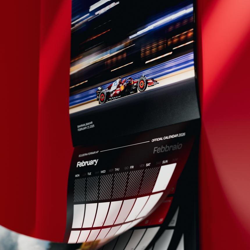 Calendrier officiel Ferrari 2026, édition limitée