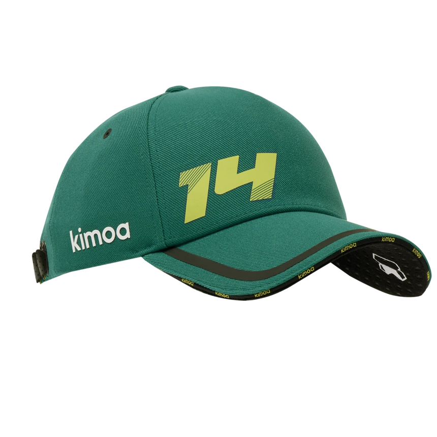 Gorra de Fernando Alonso, Kimoa, técnica, verde, 2024
