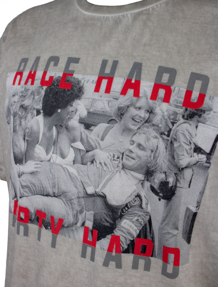 T-shirt col rond James Hunt, gris