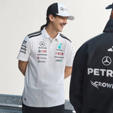 Polo Mercedes, équipe, ingénieurs, adidas, blanc, 2026