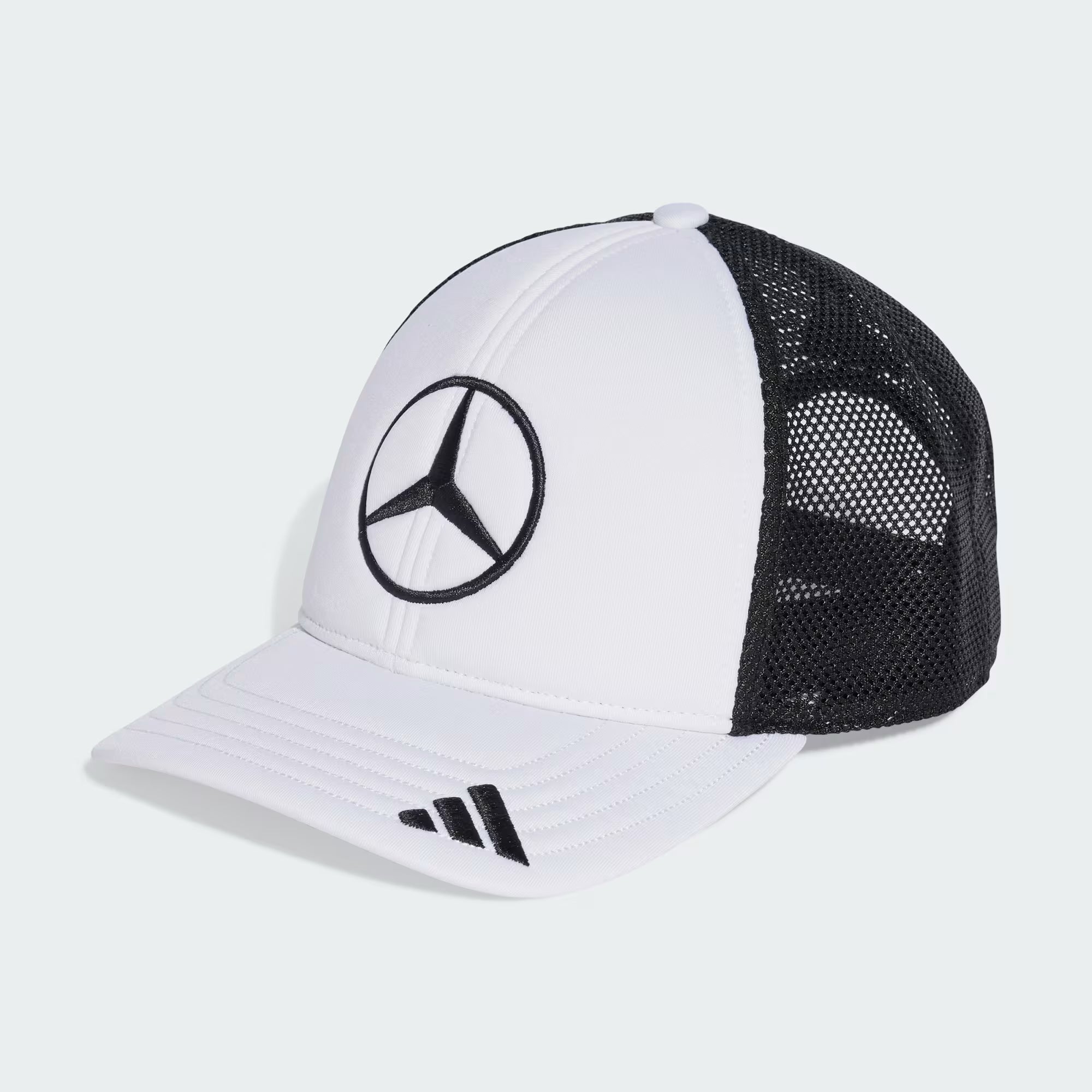 Casquette Mercedes, trucker, grand logo, blanc/noir 🔥