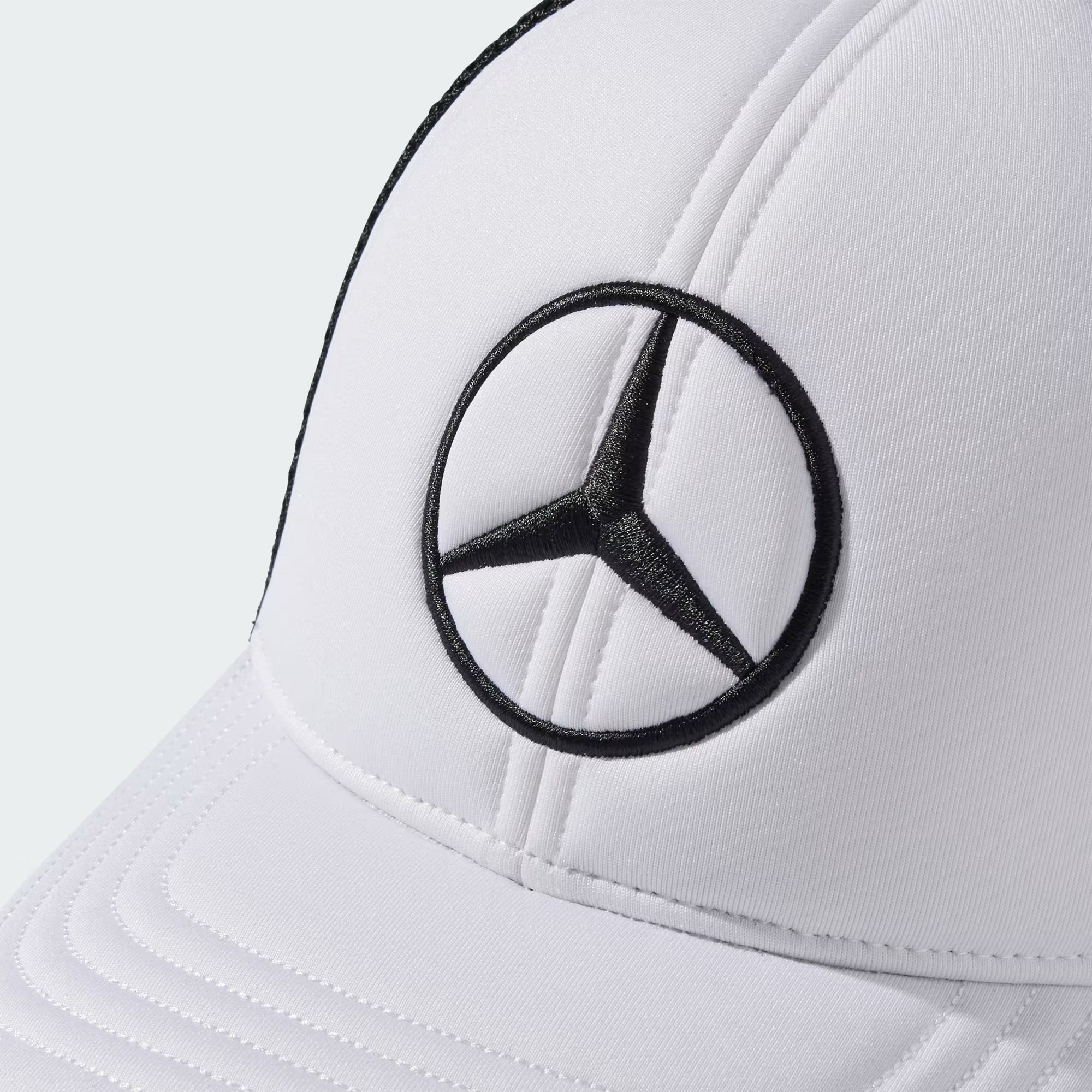Casquette Mercedes, trucker, grand logo, blanc/noir 🔥