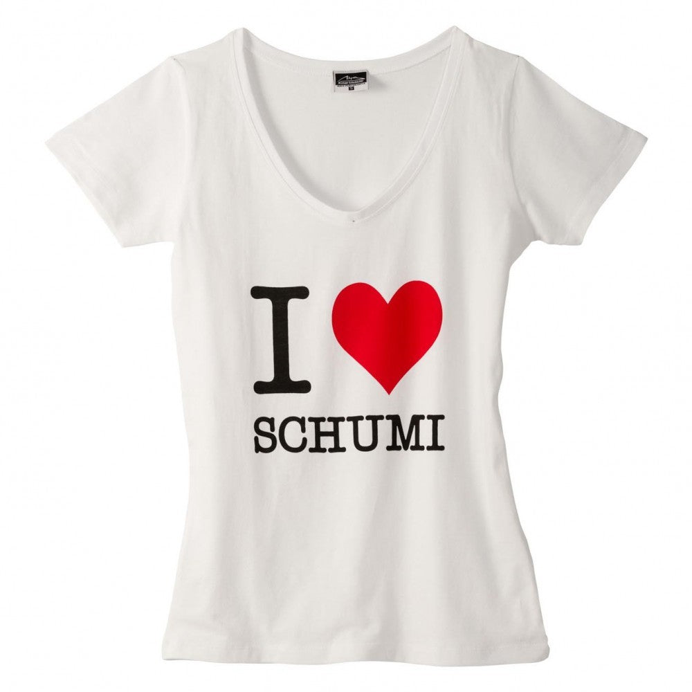 T-shirt col rond Michael Schumacher, blanc