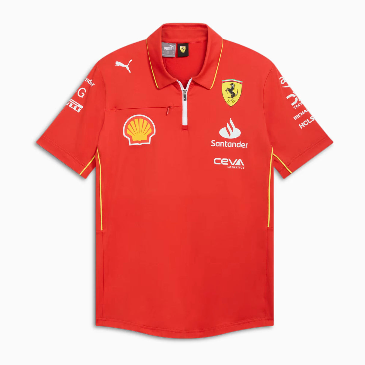 Ferrari t-shirt avec col chemise, Puma, équipe, pro, rouge, 2024