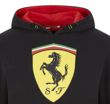 Pull Ferrari Kids, Scudetto, noir, 2020