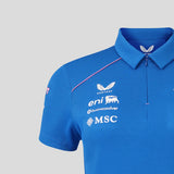 Polo alpin, équipe, femme, bleu, 2026