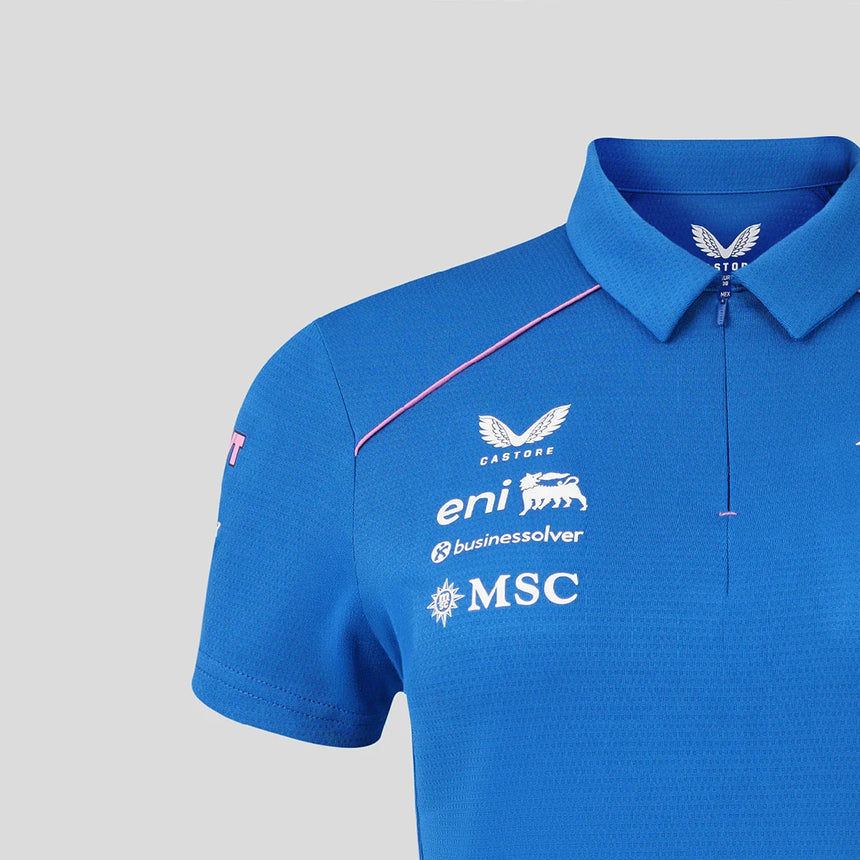 Polo alpin, équipe, femme, bleu, 2026