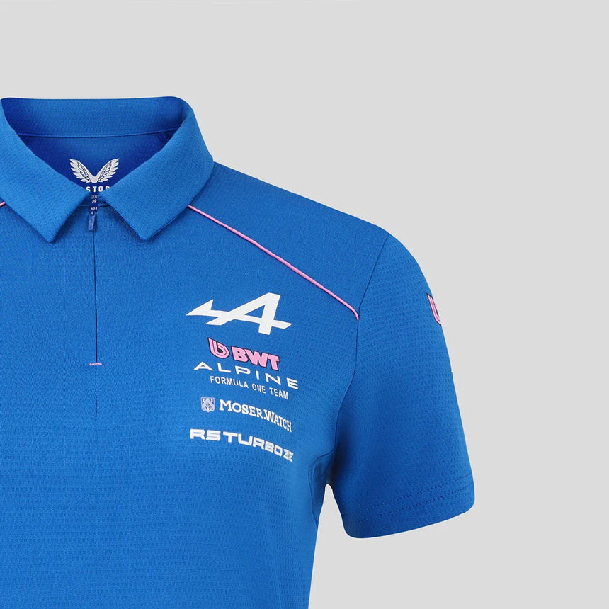 Polo alpin, équipe, femme, bleu, 2026