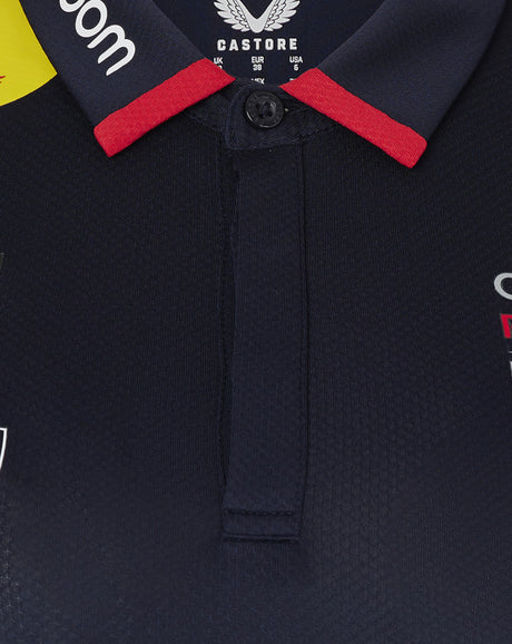 Red Bull t-shirt avec col chemise, Castore, équipe, femmes, bleu, 2024 - FansBRANDS®