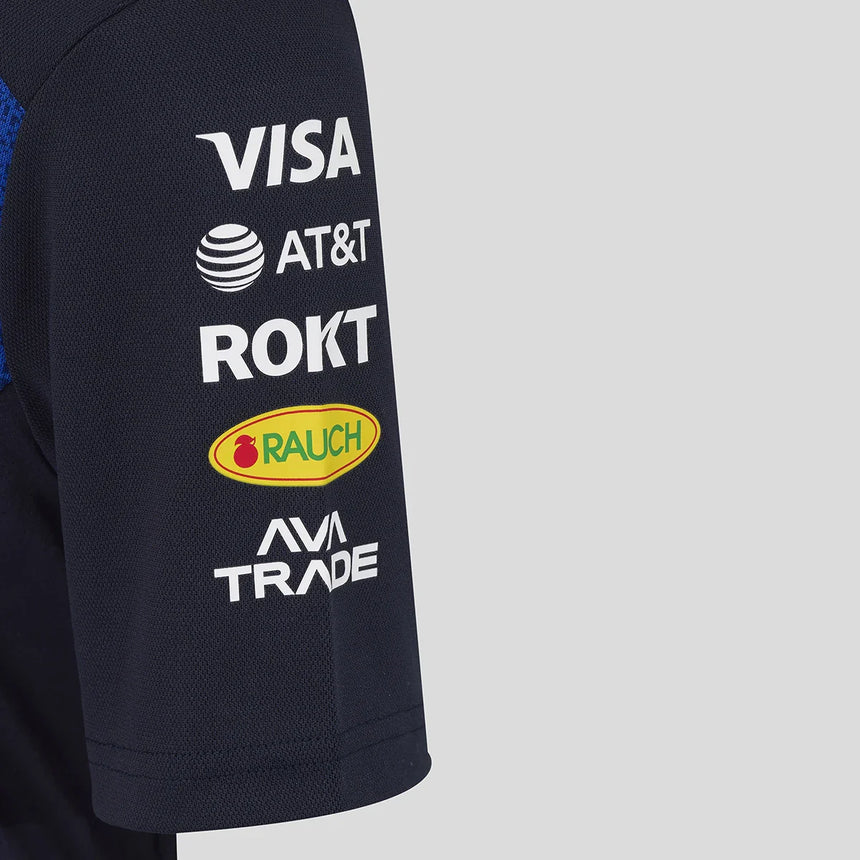 T-shirt Red Bull, équipe, enfants, bleu