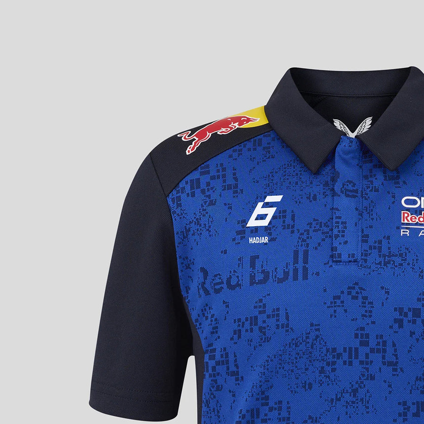 Polo Red Bull, équipe, Isack Hadjar, enfants, bleu