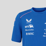 T-shirt Alpine, équipe, enfants, bleu, 2026