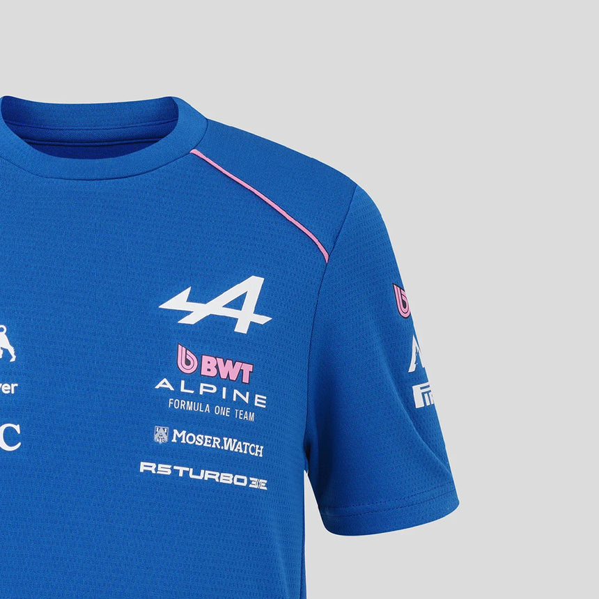 T-shirt Alpine, équipe, enfants, bleu, 2026