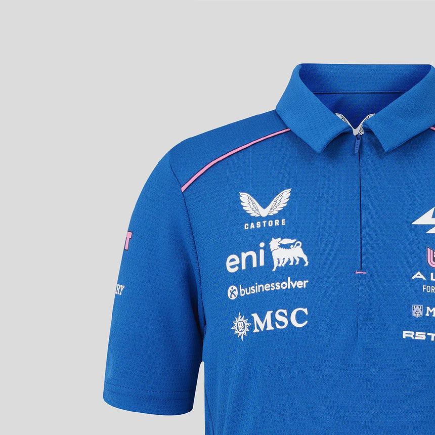 Polo alpin, équipe, enfants, bleu, 2026