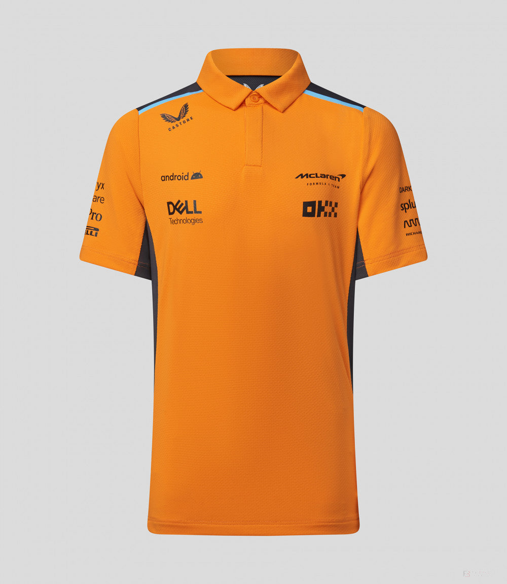 McLaren polo, team, kids, papaya, 2023 - FansBRANDS®