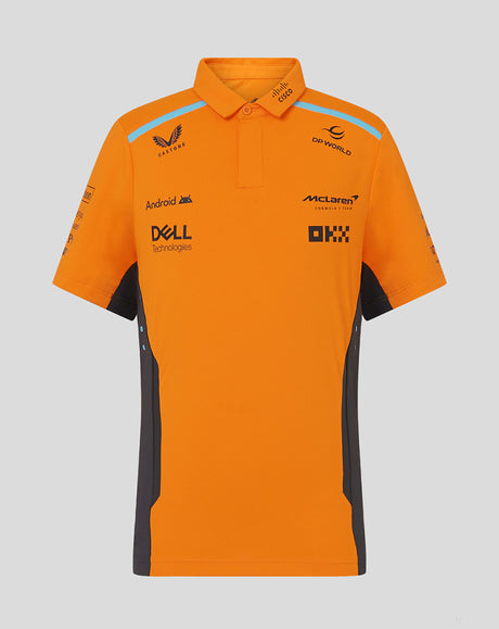 McLaren t-shirt avec col chemise, Castore, équipe, enfant, orange, 2024 - FansBRANDS®