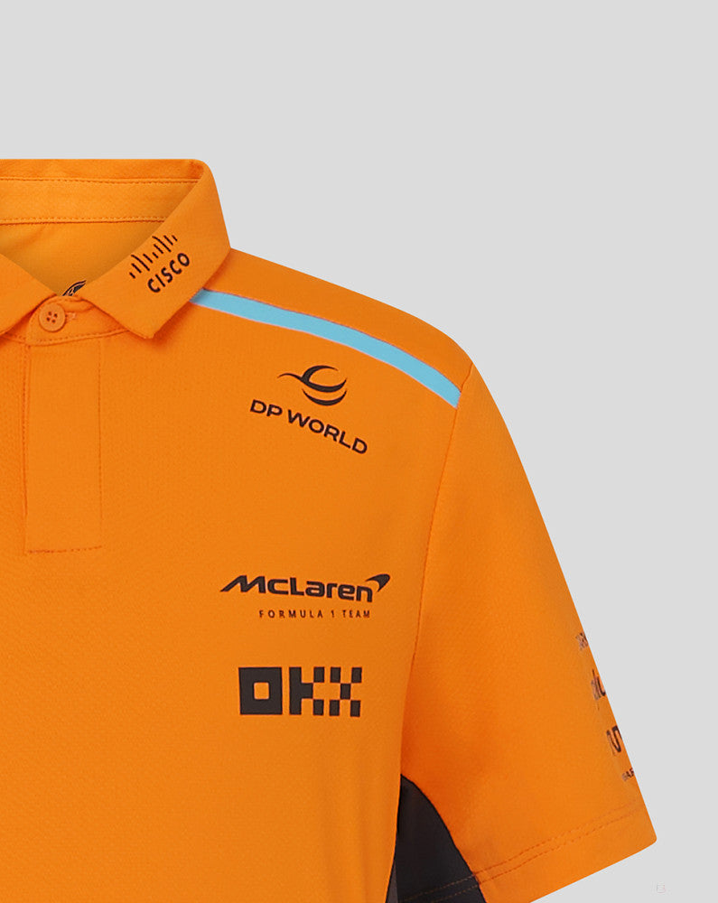 McLaren t-shirt avec col chemise, Castore, équipe, enfant, orange, 2024 - FansBRANDS®