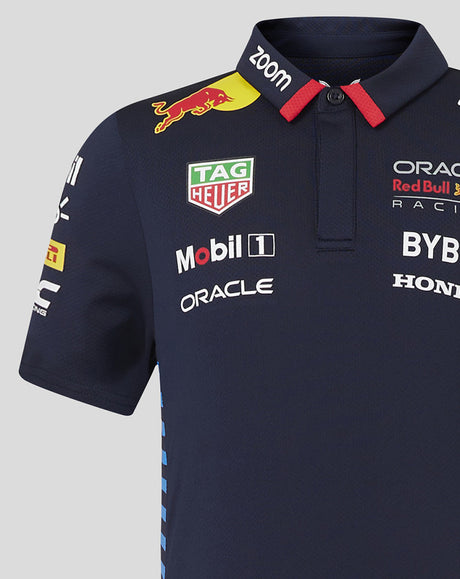 Red Bull t-shirt avec col chemise, Castore, équipe, enfant, bleu, 2024 - FansBRANDS®