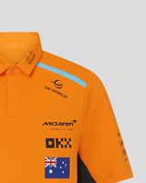 McLaren t-shirt avec col chemise, Castore, Oscar Piastri, enfant, orange - FansBRANDS®