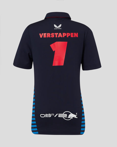 Red Bull t-shirt avec col chemise, Castore, Max Verstappen, enfant, bleu