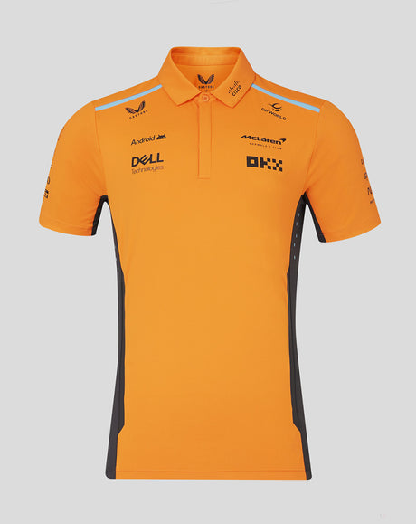 McLaren t-shirt avec col chemise, Castore, équipe, orange, 2024 - FansBRANDS®