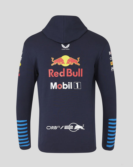 Red Bull sweat à capuche, Castore, équipe, fermeture éclair, bleu, 2024 - FansBRANDS®