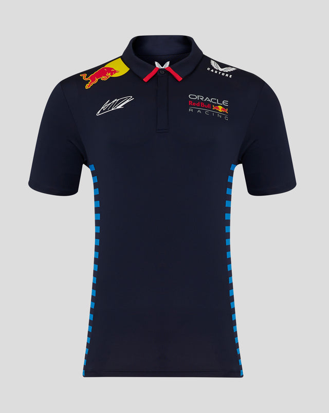 Red Bull t-shirt avec col chemise, Castore, Max Verstappen, bleu - FansBRANDS®