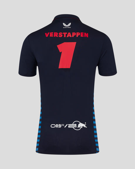 Red Bull t-shirt avec col chemise, Castore, Max Verstappen, bleu
