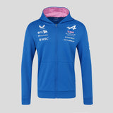 Sweat à capuche Alpine, zip intégral, équipe, bleu