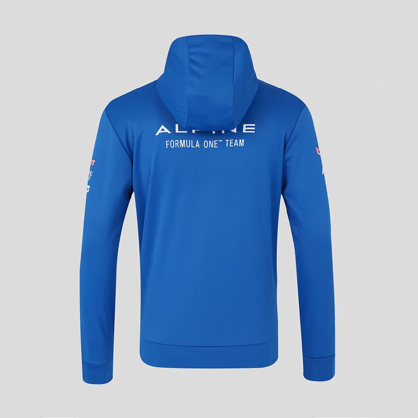 Sweat à capuche Alpine, zip intégral, équipe, bleu