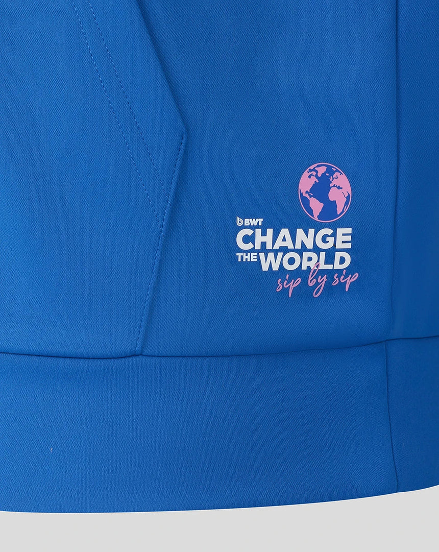 Sweat à capuche Alpine, zip intégral, équipe, bleu