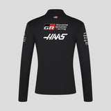 Sweat-shirt Haas F1, à zip 1/4, équipe, noir