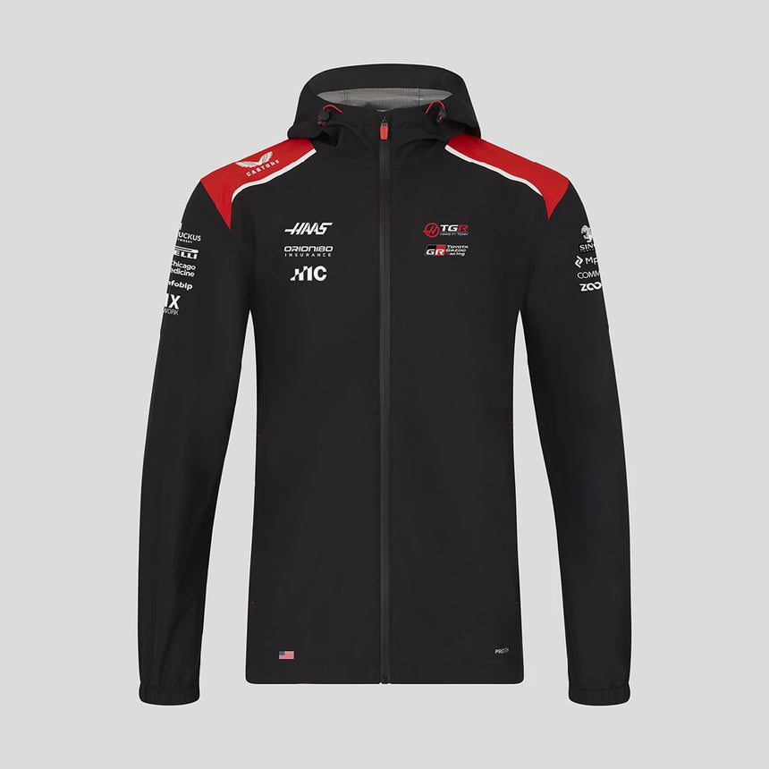 Veste de pluie Haas F1, équipe, noire