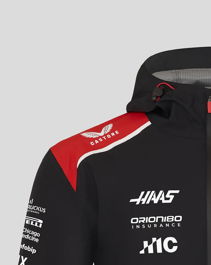 Veste de pluie Haas F1, équipe, noire