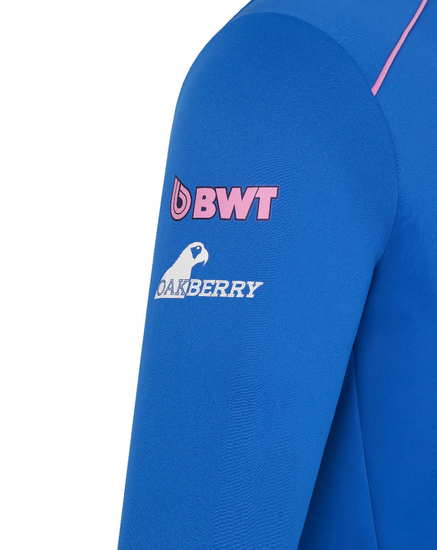 Sweat-shirt Alpine, équipe, 1/4 zip, bleu