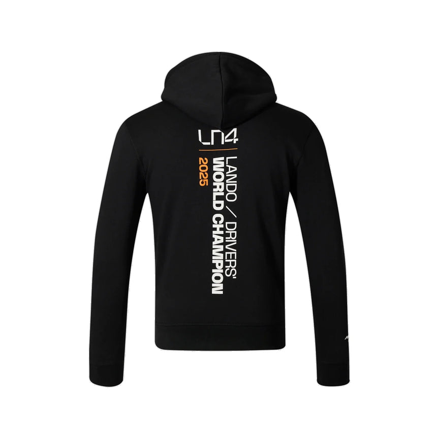 Hoodie McLaren, Lando Norris, Champion du monde 2025, Édition Spéciale, noir