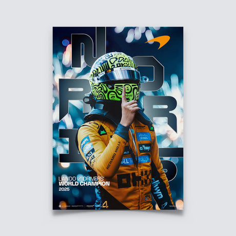 Affiche McLaren WDC Champion, Lando Norris, 2025
