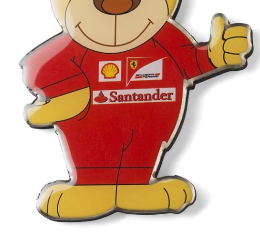 Aimant frigo Ferrari, ours en peluche, rouge, 2016